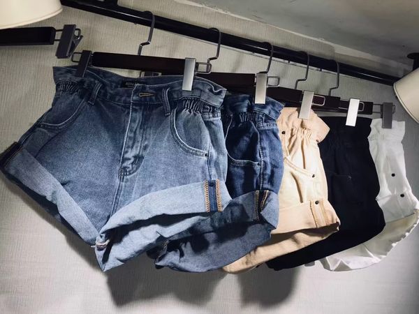 women's jeans denim shorts women roll wide leg pants summer womens elastic waist cuffs high waist jeans 2019 asian size 5 colors, White;black
women's jeans denim shorts women roll wide leg pants summer womens elastic waist cuffs high waist jeans 2019 asian size 5 colors, White;black