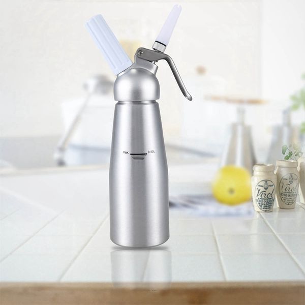 500 ml aluminum cream dispenser, gourmet blender,decorative nozzle and pastry tube other kitchen tools
500 ml aluminum cream dispenser, gourmet blender,decorative nozzle and pastry tube other kitchen tools
