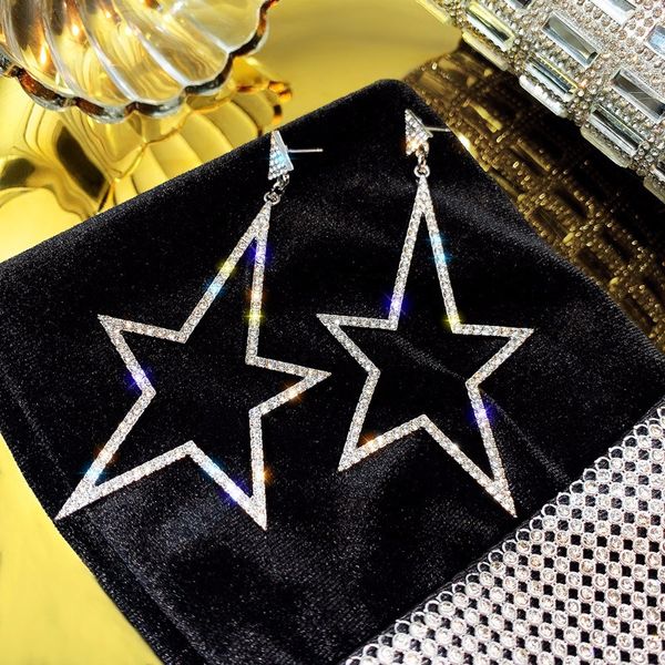звезда серьги мода oorbellen bijoux кристалл rhinestone полые пятиконечная звезда подвесной ювелирные изделия серьги женская мода, Silver 
звезда серьги мода oorbellen bijoux кристалл rhinestone полые пятиконечная звезда подвесной ювелирные изделия серьги женская мода, Silver