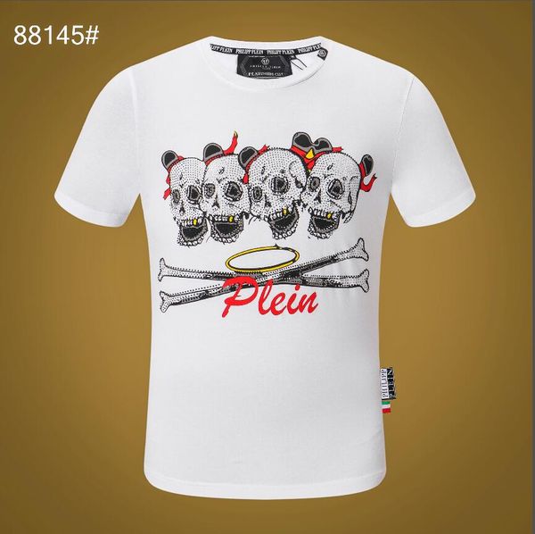 2019pp men's designer new summer basic solid color t-shirt men's fashion white skull letter t-shirt men's 100% cotton t-shirt, White;black
2019pp men's designer new summer basic solid color t-shirt men's fashion white skull letter t-shirt men's 100% cotton t-shirt, White;black