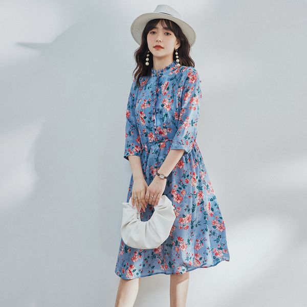 casual dresses crossmio dress summer 2021 women's medium length loose floral silk round neck with wood ear edge, Black;gray
casual dresses crossmio dress summer 2021 women's medium length loose floral silk round neck with wood ear edge, Black;gray