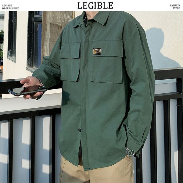 legible men shirts long sleeve mens pockets cargo designer shirts male japanese streetwear black casual loose clothing, White;black
legible men shirts long sleeve mens pockets cargo designer shirts male japanese streetwear black casual loose clothing, White;black