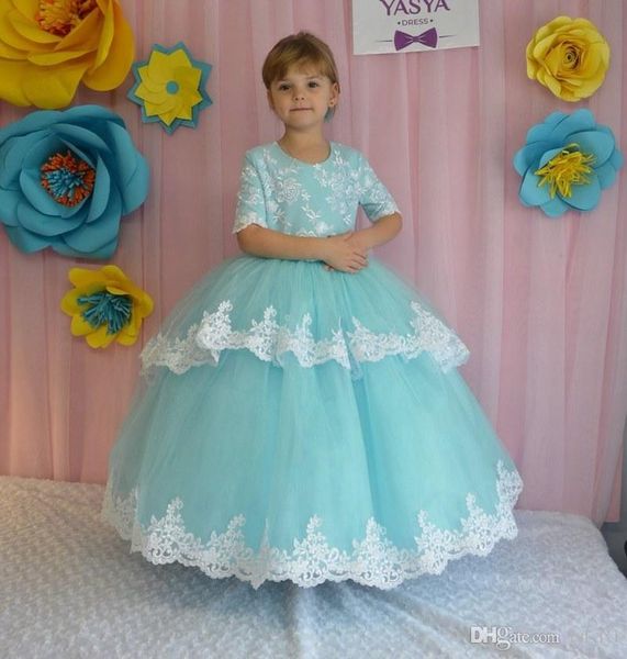 new flower girl dresses kids pageant dress child weddings party girl wear x15, White;blue
new flower girl dresses kids pageant dress child weddings party girl wear x15, White;blue