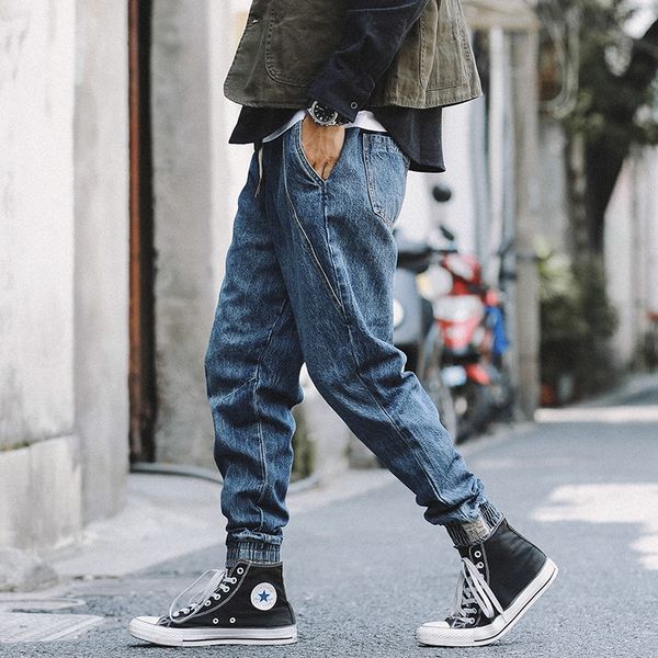 fashion streetwear men jeans loose fit spliced designer cargo pants harem jeans homme japanese vintage hip hop joggers men, Blue
fashion streetwear men jeans loose fit spliced designer cargo pants harem jeans homme japanese vintage hip hop joggers men, Blue