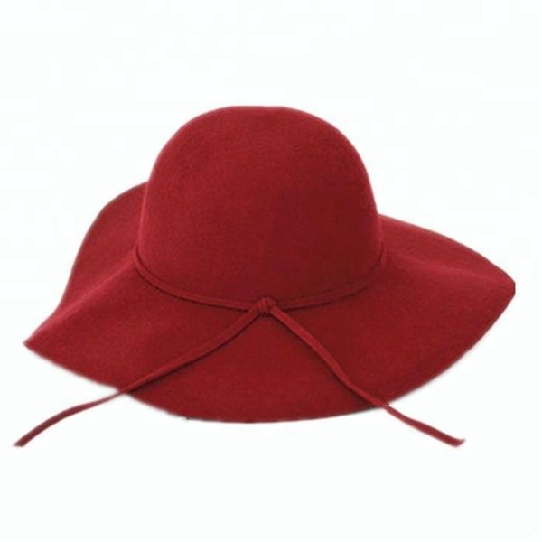 7 colours fashion ladies wool felt wide brim hat 
7 colours fashion ladies wool felt wide brim hat