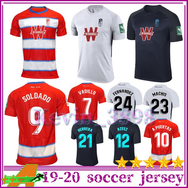 19 20 granada cf soccer jerseys 2019 2020 soldado #9 a.puertas vadillo home away 3rd football shirt camisa de futebol short sleeve uniforms, Black;yellow
19 20 granada cf soccer jerseys 2019 2020 soldado #9 a.puertas vadillo home away 3rd football shirt camisa de futebol short sleeve uniforms, Black;yellow