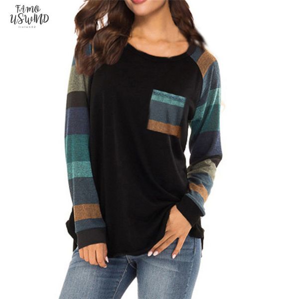 fashion woman s 2020 female clothing elegant stripe casual t shirt ladies loose women long sleeve top, White
fashion woman s 2020 female clothing elegant stripe casual t shirt ladies loose women long sleeve top, White