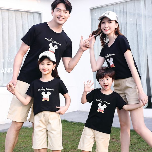 2020 family matching outfit new short sleeve summer family look mother daughter son double-sided cute cartoon t shirt cotton, Blue
2020 family matching outfit new short sleeve summer family look mother daughter son double-sided cute cartoon t shirt cotton, Blue