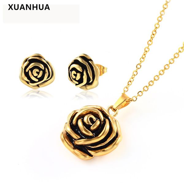 xuanhua rose flower wedding stainless steel jewelry sets for women rose dubai jewelry sets african jewellery mass effect, Silver
xuanhua rose flower wedding stainless steel jewelry sets for women rose dubai jewelry sets african jewellery mass effect, Silver