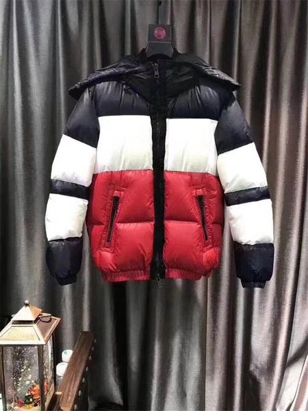 mens designer jacket down hooded thick winter brand windbreaker down coat zippers luxury fashion style patchwork striped jacket, Black;brown
mens designer jacket down hooded thick winter brand windbreaker down coat zippers luxury fashion style patchwork striped jacket, Black;brown