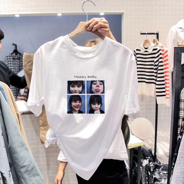 women's 2020 harajuku dress cotton t-shirt student clothes cotton t-shirt style women's dress student ins fashion loose breathable, White
women's 2020 harajuku dress cotton t-shirt student clothes cotton t-shirt style women's dress student ins fashion loose breathable, White