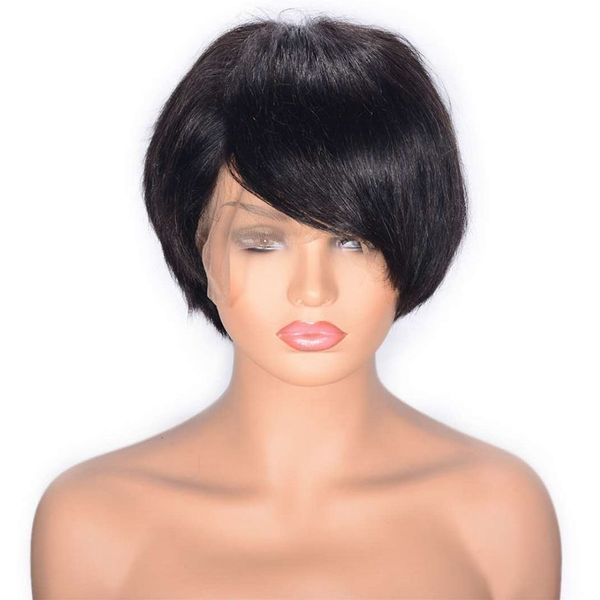 pre plucked human hair short wigs brazilian hair straight lace front human hair wigs for women 8" natural color, Black;brown
pre plucked human hair short wigs brazilian hair straight lace front human hair wigs for women 8" natural color, Black;brown