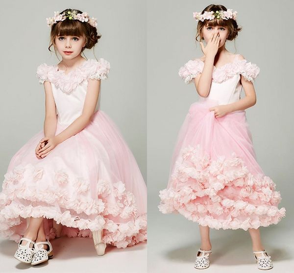 princess lovely pink flower girls dresses tea length cap sleeves 3d handmade flowers kids halloween party gowns christmas dresses, White;blue
princess lovely pink flower girls dresses tea length cap sleeves 3d handmade flowers kids halloween party gowns christmas dresses, White;blue
