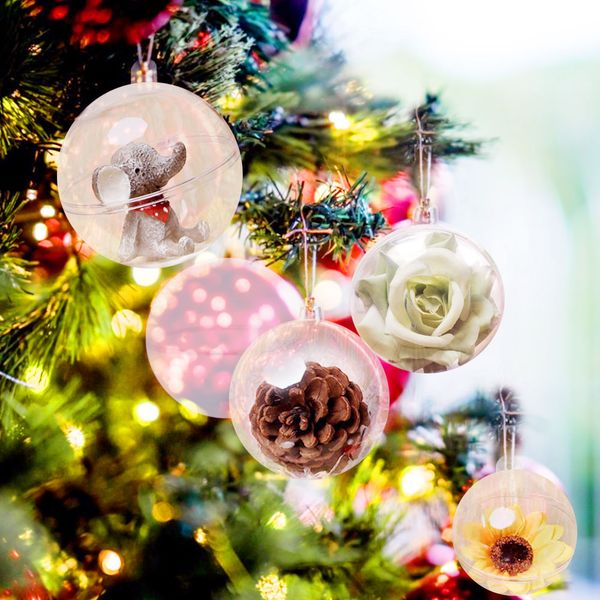 20pcs/set christmas tree decorations balls 8/10cm transparent open plastic ball ornament gift present kids diy party supplies
20pcs/set christmas tree decorations balls 8/10cm transparent open plastic ball ornament gift present kids diy party supplies