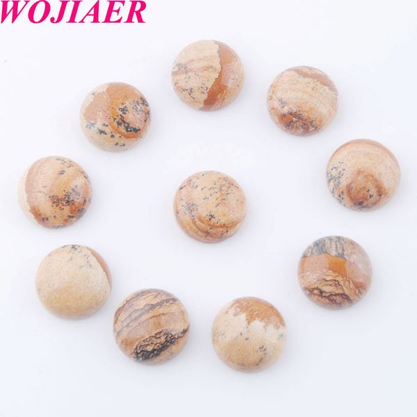 wojiaer 12x5mm cabochon beads natural owyhee picture jasper stone round healing bead fit for women men diy handmade jewelry du8198, Black 
wojiaer 12x5mm cabochon beads natural owyhee picture jasper stone round healing bead fit for women men diy handmade jewelry du8198, Black