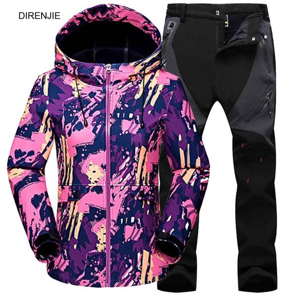 woman winter fleece warm trekking fishing climbing hip waterproof jacket softshell pants sports camping hiking trousers set, Blue;black
woman winter fleece warm trekking fishing climbing hip waterproof jacket softshell pants sports camping hiking trousers set, Blue;black
