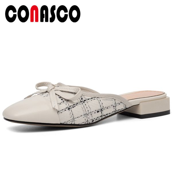 conasco summer new concise casual women cow leather sandals slippers pumps butterfly-knot gingham square toe slip-on shoes woman, Black
conasco summer new concise casual women cow leather sandals slippers pumps butterfly-knot gingham square toe slip-on shoes woman, Black