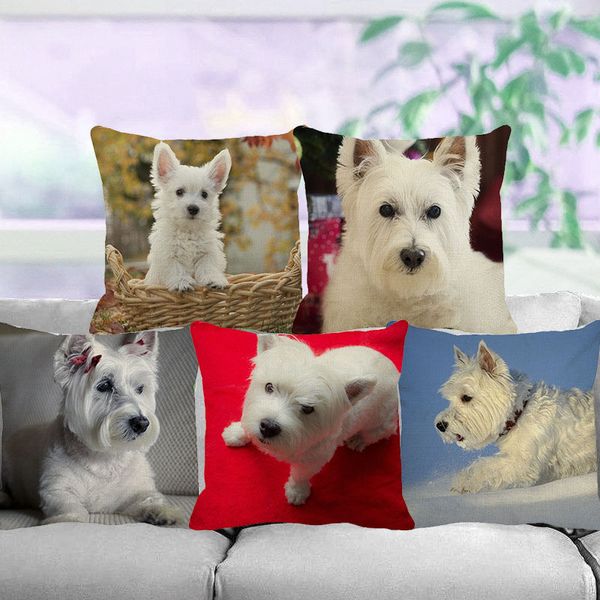 xunyu cute pet dog cushion cover west highland white terrier linen throw pillow case child sofa bed decorative pillowcase c0091
xunyu cute pet dog cushion cover west highland white terrier linen throw pillow case child sofa bed decorative pillowcase c0091
