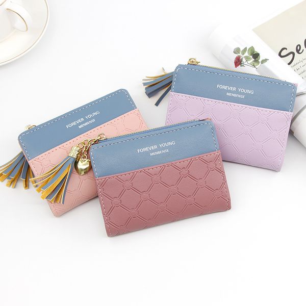 new short ladies zipper wallet korean tassel simple wild student coin purse female wallet wallet, Red;black
new short ladies zipper wallet korean tassel simple wild student coin purse female wallet wallet, Red;black