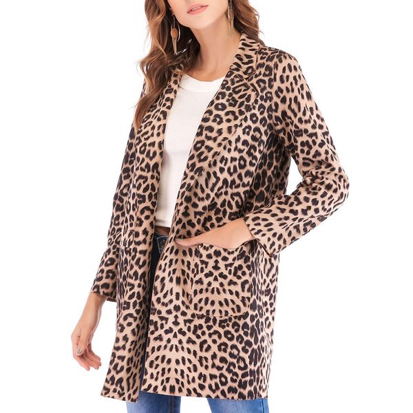 feitong leopard print coat women cardigan jacket fashion brand turn-down collar long cardigan winter long sleeve coats outwear, Black
feitong leopard print coat women cardigan jacket fashion brand turn-down collar long cardigan winter long sleeve coats outwear, Black
