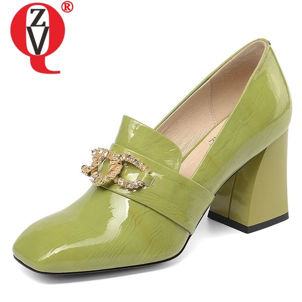 zvq women pumps 2019 spring new fashion patent leather shoes women high square heel slip-on square toe metal decoration, Black
zvq women pumps 2019 spring new fashion patent leather shoes women high square heel slip-on square toe metal decoration, Black