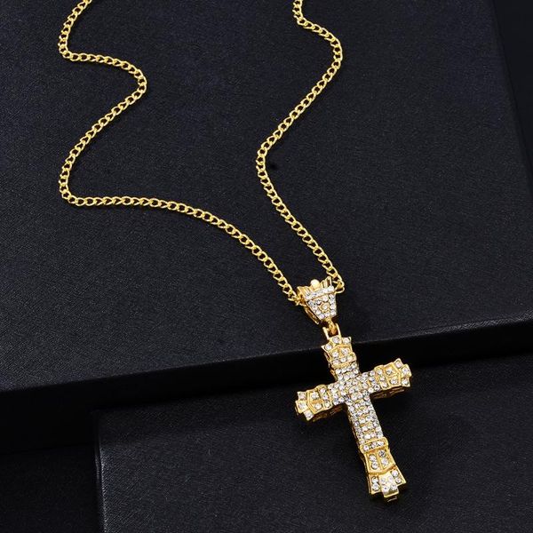 mens crystal cross pendant tennis chain alloy hip hop necklace jewelry statement necklace, Silver
mens crystal cross pendant tennis chain alloy hip hop necklace jewelry statement necklace, Silver