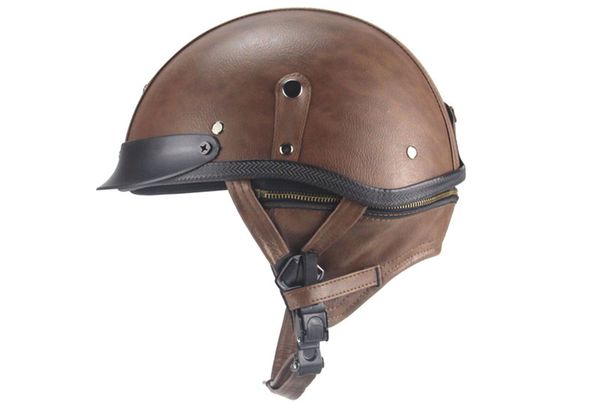 tkosm motorcycle helmet pu leather helmet for motorcycle rero vintage crash moto capacetes for men women black and brown
tkosm motorcycle helmet pu leather helmet for motorcycle rero vintage crash moto capacetes for men women black and brown