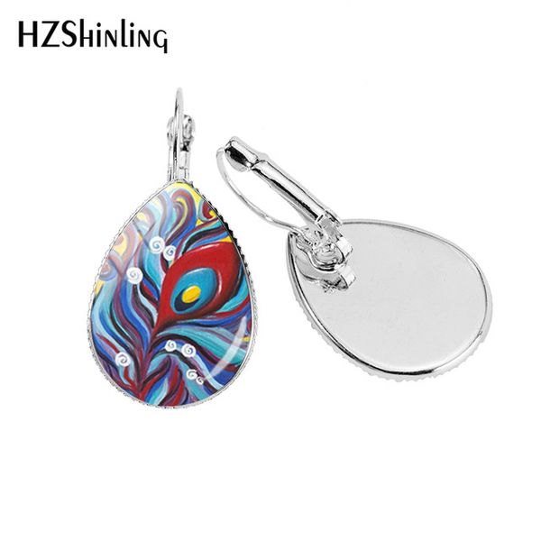 2019 new peacock feather ear clip art painting earring clips glass dome jewelry hand craft man's ear clip, Silver
2019 new peacock feather ear clip art painting earring clips glass dome jewelry hand craft man's ear clip, Silver