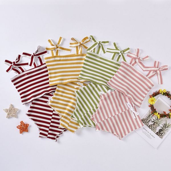 2020 baby summer clothing newborn kid baby girl clothes sling stripe cotton shorts ribbed solid 2pcs outfits set new, White
2020 baby summer clothing newborn kid baby girl clothes sling stripe cotton shorts ribbed solid 2pcs outfits set new, White