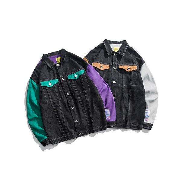 2019 spring and summer new arrivals korean version of the trend of casual men's stitching hip hop tooling loose denim jacket, Black;brown
2019 spring and summer new arrivals korean version of the trend of casual men's stitching hip hop tooling loose denim jacket, Black;brown