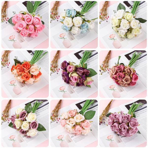 12pcs/set artificial rose bouquet decorative silk flowers bride bouquets for wedding home party decoration wedding supplies
12pcs/set artificial rose bouquet decorative silk flowers bride bouquets for wedding home party decoration wedding supplies