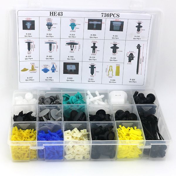 730pcs car door panels bumper cover fender automotive plastic fasteners boxed kit auto fastener clips set auto fasteners
730pcs car door panels bumper cover fender automotive plastic fasteners boxed kit auto fastener clips set auto fasteners