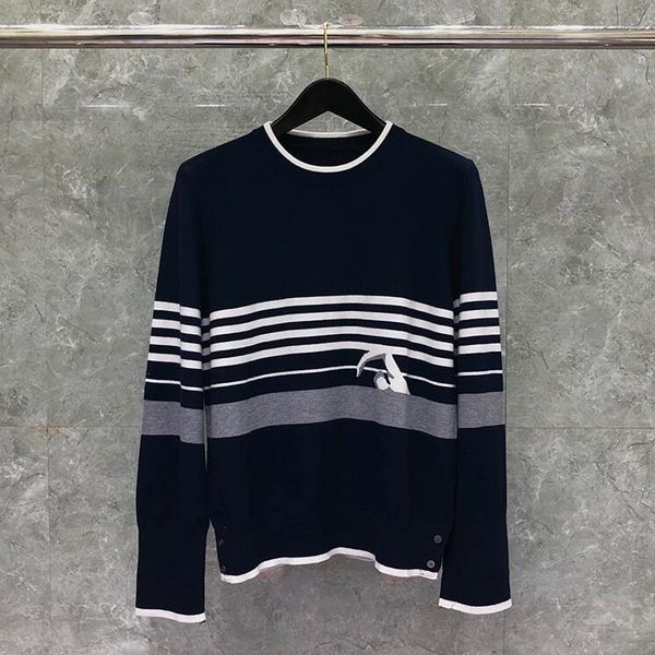 2020 fashion tb brand sweaters men slim o-neck pullovers clothing patchwork wool swimmer pattern striped winter casual coat, White;black
2020 fashion tb brand sweaters men slim o-neck pullovers clothing patchwork wool swimmer pattern striped winter casual coat, White;black
