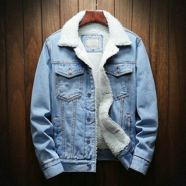 streetwear men jacket and coat warm fleece denim jacket 2019 winter fashion mens jean outwear male plus size, Black;brown
streetwear men jacket and coat warm fleece denim jacket 2019 winter fashion mens jean outwear male plus size, Black;brown
