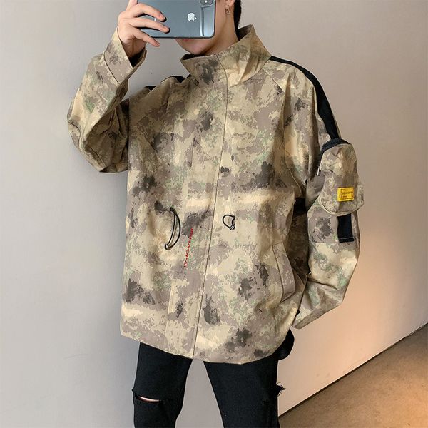 men's jacket 2020 outdoor loose teenagers korean fashion baseball uniform boys spring autumn tooling camouflage jacket men, Black;brown
men's jacket 2020 outdoor loose teenagers korean fashion baseball uniform boys spring autumn tooling camouflage jacket men, Black;brown