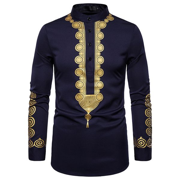 fall 2019 style men's casual fashion stand collar pullover print shirt print totem long shirt african style s.xxl, White;black
fall 2019 style men's casual fashion stand collar pullover print shirt print totem long shirt african style s.xxl, White;black