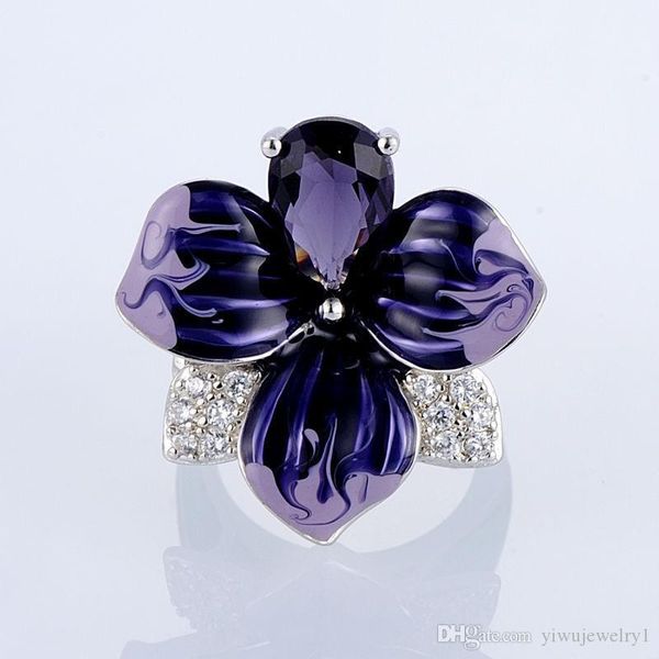 vintage 925 silver amethyst inlay handmade flower ring wedding party ring anniversary gift size 6-10, Golden;silver
vintage 925 silver amethyst inlay handmade flower ring wedding party ring anniversary gift size 6-10, Golden;silver