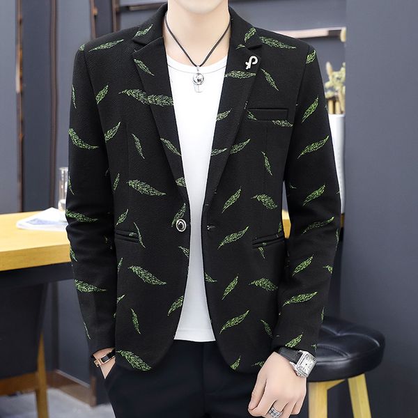suit jacket men's fashion printing small suit men's slim casual leaf print jacket large size s-xxxl fabric suit, White;black
suit jacket men's fashion printing small suit men's slim casual leaf print jacket large size s-xxxl fabric suit, White;black