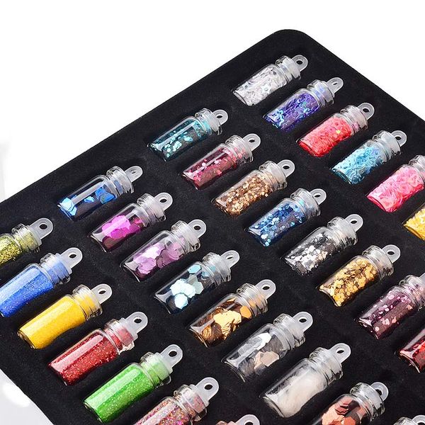 48pcs/set nail art pigment glitter set 48 colors diy manicure decorations js11, Silver;gold
48pcs/set nail art pigment glitter set 48 colors diy manicure decorations js11, Silver;gold