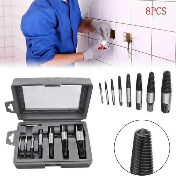 8pcs/set screw stud extractor remover tools set damaged screw extractor easy out set bolt stud remover tools kit diy
8pcs/set screw stud extractor remover tools set damaged screw extractor easy out set bolt stud remover tools kit diy