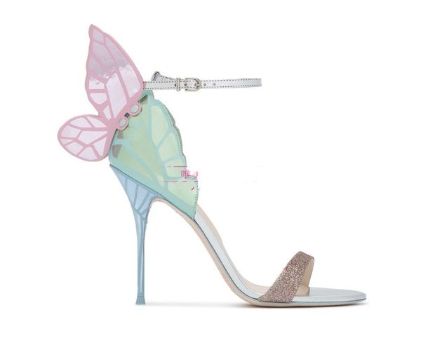 ladies patent leather high heel sandals buckle rose solid butterfly ornaments sophia webster sandals shoes pink/blue siz 34-42, Black
ladies patent leather high heel sandals buckle rose solid butterfly ornaments sophia webster sandals shoes pink/blue siz 34-42, Black
