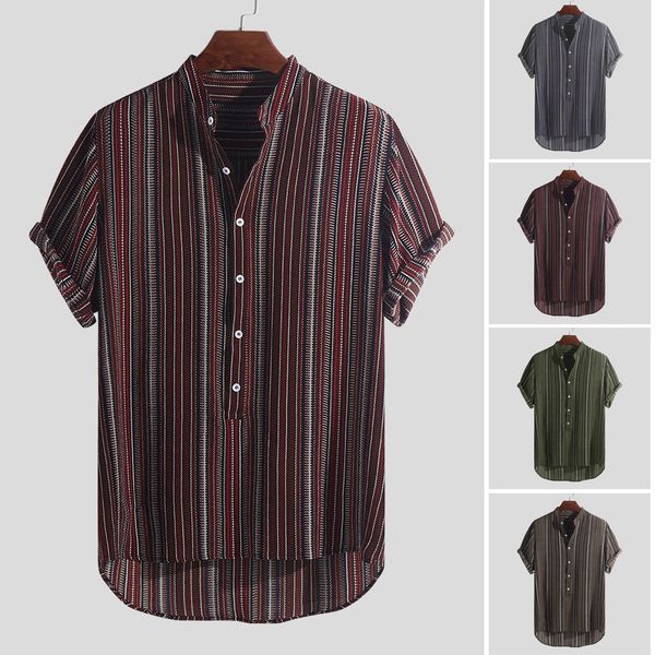 mens summer striped buttons breathable short sleeve casual henley shirts -3xl classic fashion personality, White;black
mens summer striped buttons breathable short sleeve casual henley shirts -3xl classic fashion personality, White;black