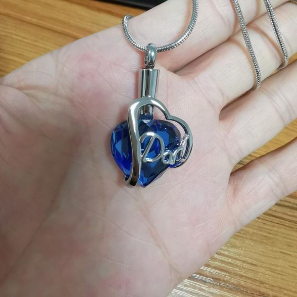 x030 new design dad memorial urn necklace heart cremation jewelry for loved one ashes keepsake locket hold blue stone, Silver
x030 new design dad memorial urn necklace heart cremation jewelry for loved one ashes keepsake locket hold blue stone, Silver