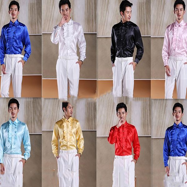 men shirt blouse men long sleeve colorful slim clothes adults birthday party night club clothing singer performance wear dt737, White;black
men shirt blouse men long sleeve colorful slim clothes adults birthday party night club clothing singer performance wear dt737, White;black
