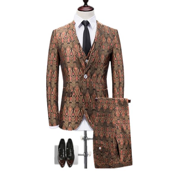 2018 new bar nightclub men's suits jackets + vests + pants 3xl blue red gentleman slender elegance clothing men blazer left rom, White;black
2018 new bar nightclub men's suits jackets + vests + pants 3xl blue red gentleman slender elegance clothing men blazer left rom, White;black
