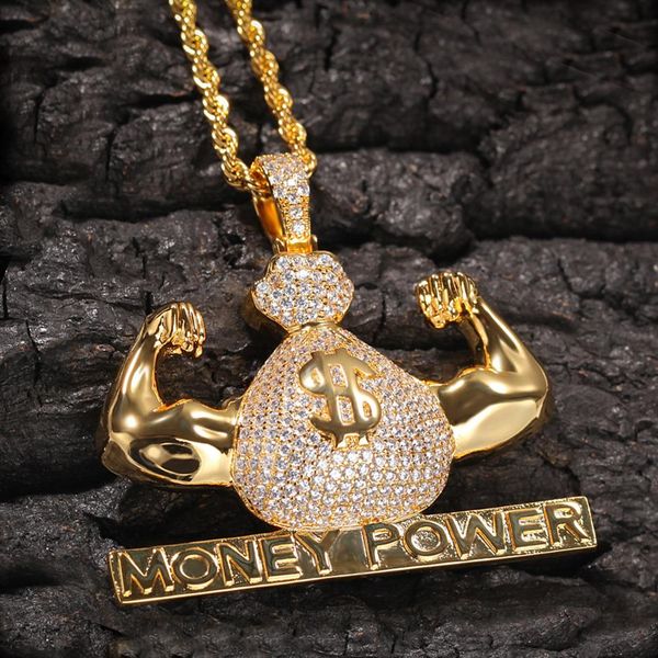 new real gold plated hip hop blingbling cubic zirconia mens muscle money bag pendant necklace iced out money power jewelry gift for guys, Silver
new real gold plated hip hop blingbling cubic zirconia mens muscle money bag pendant necklace iced out money power jewelry gift for guys, Silver
