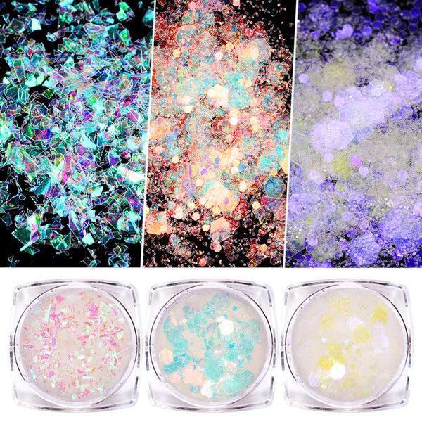 6 boxes holographics nail sequins irregular nail glittery powder dust shining flake colorful art accessories, Silver;gold
6 boxes holographics nail sequins irregular nail glittery powder dust shining flake colorful art accessories, Silver;gold