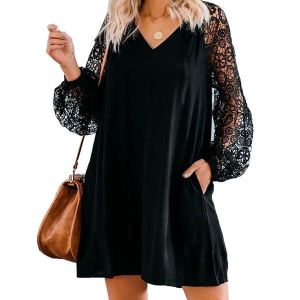 hollow out designer womens dresses v neck pure long sleeve womens dresses womens apparel, Black;gray
hollow out designer womens dresses v neck pure long sleeve womens dresses womens apparel, Black;gray