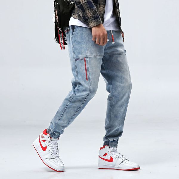 light blue drawstring harem jeans stretch elastic waist loose denim jeans men homme cotton ankle length pants plus size 7xl
light blue drawstring harem jeans stretch elastic waist loose denim jeans men homme cotton ankle length pants plus size 7xl