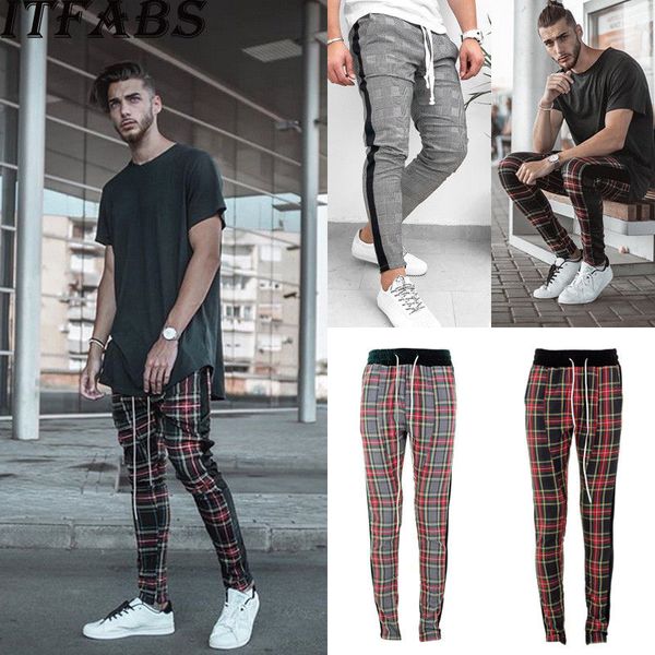 2018 new brand cotton autumn high waist men tracksuit bottoms skinny sweat plaid pant fashion fitness, Black
2018 new brand cotton autumn high waist men tracksuit bottoms skinny sweat plaid pant fashion fitness, Black